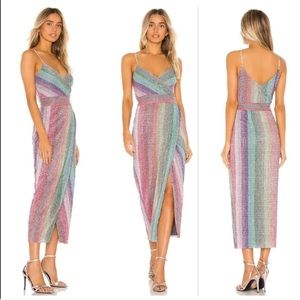 SAYLOR NYC Meghan Sequin Rainbow Dress Sz Small